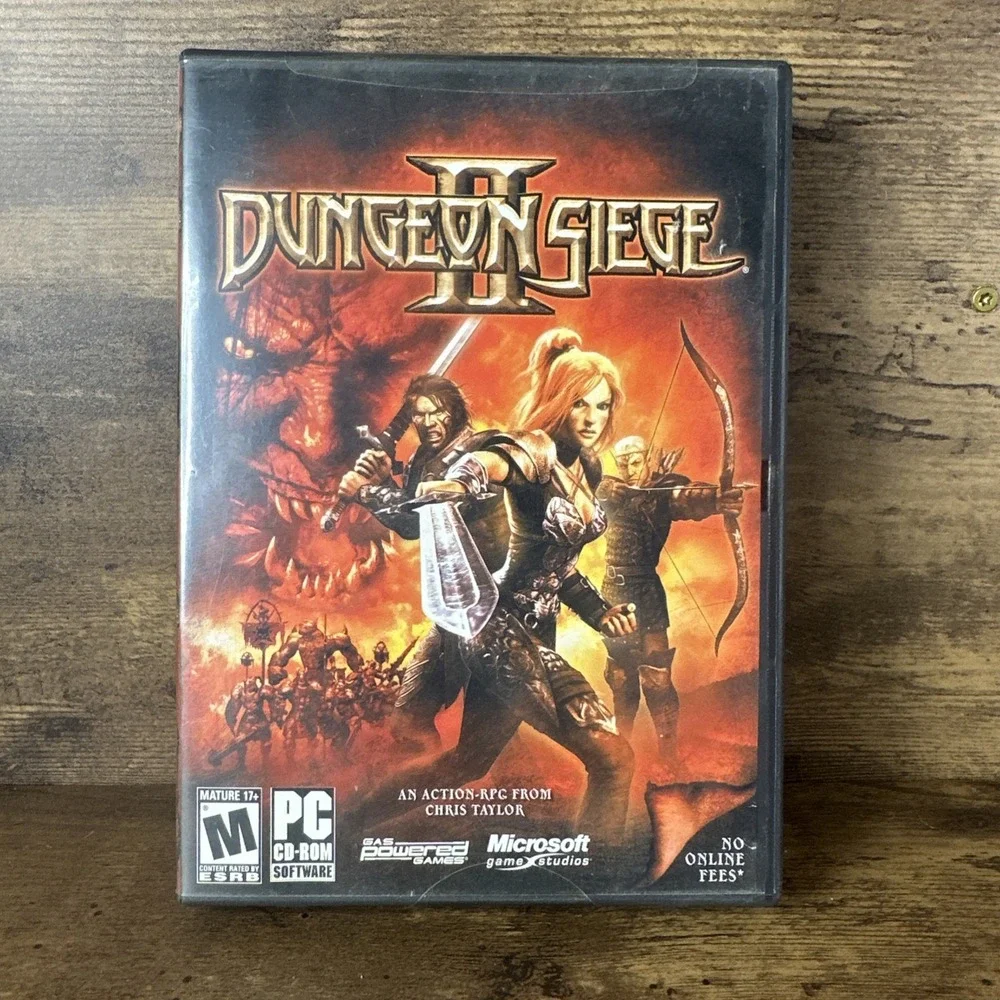 Dungeon Siege II (PC CD-ROM, 2005) 4 Discs with Case Manual Code Game Tested